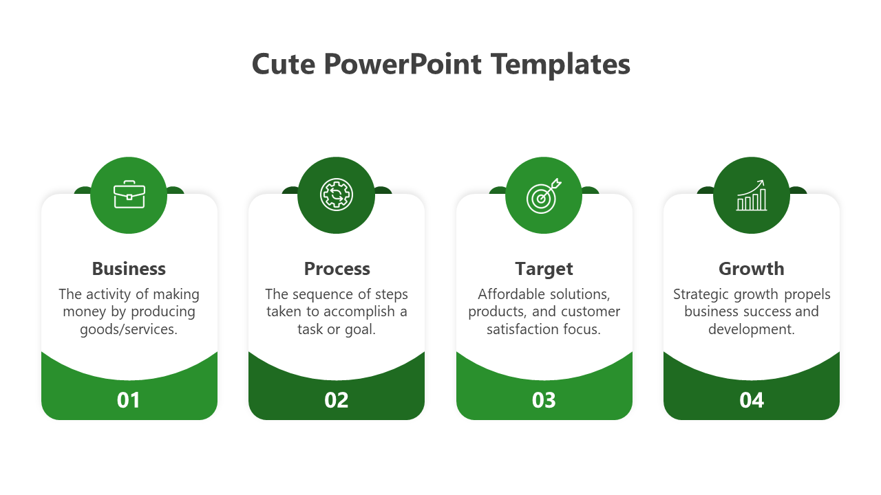 Cute PowerPoint Templates For Free-Green