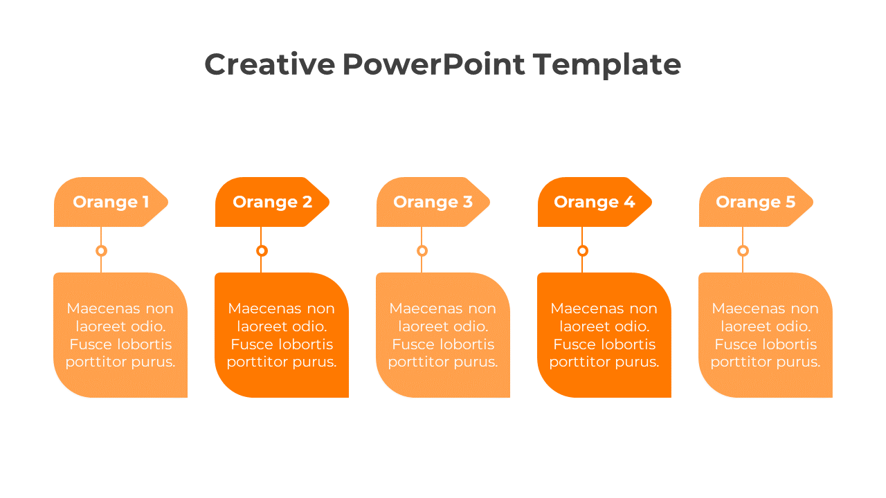 Free - 5 Steps Creative PowerPoint And Google Slides Template