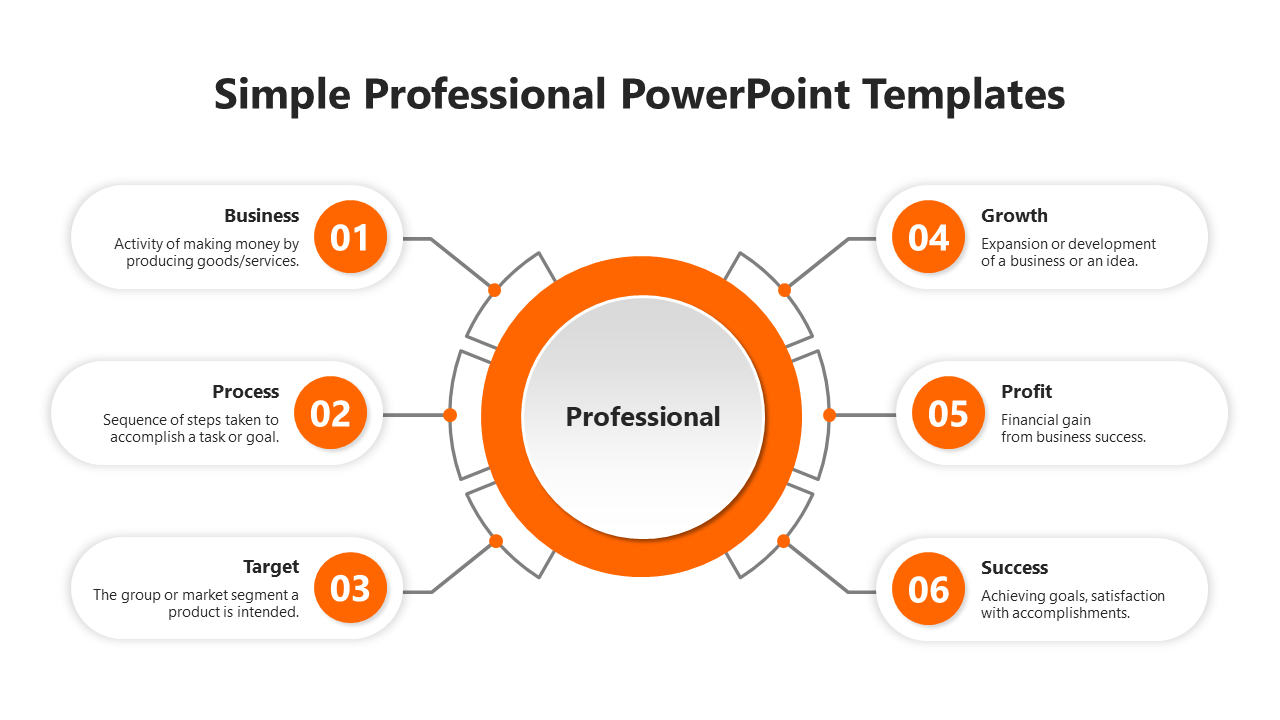 Simple Professional PowerPoint Templates Free Download-Orange