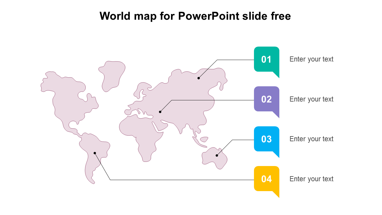 Free - Editable World Map For PowerPoint Slide Free Download
