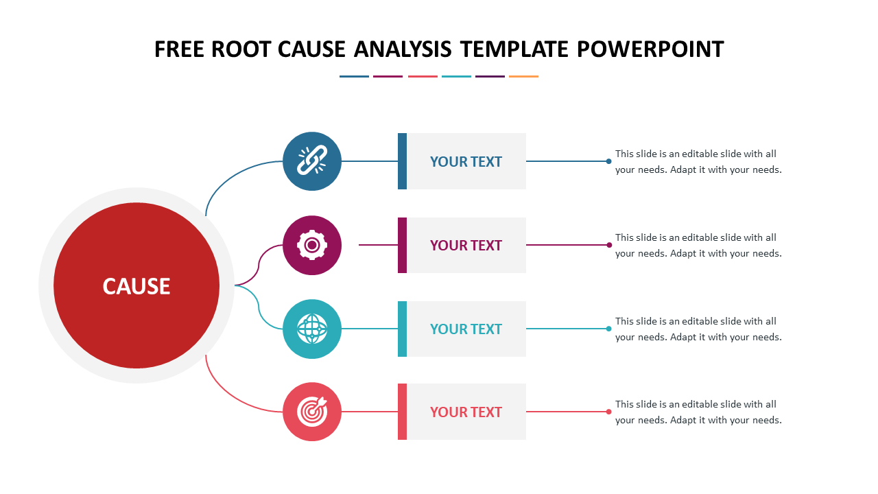 Free - Root Cause Analysis PowerPoint Template With Four Nodes Intended For Root Cause Analysis Template Powerpoint
