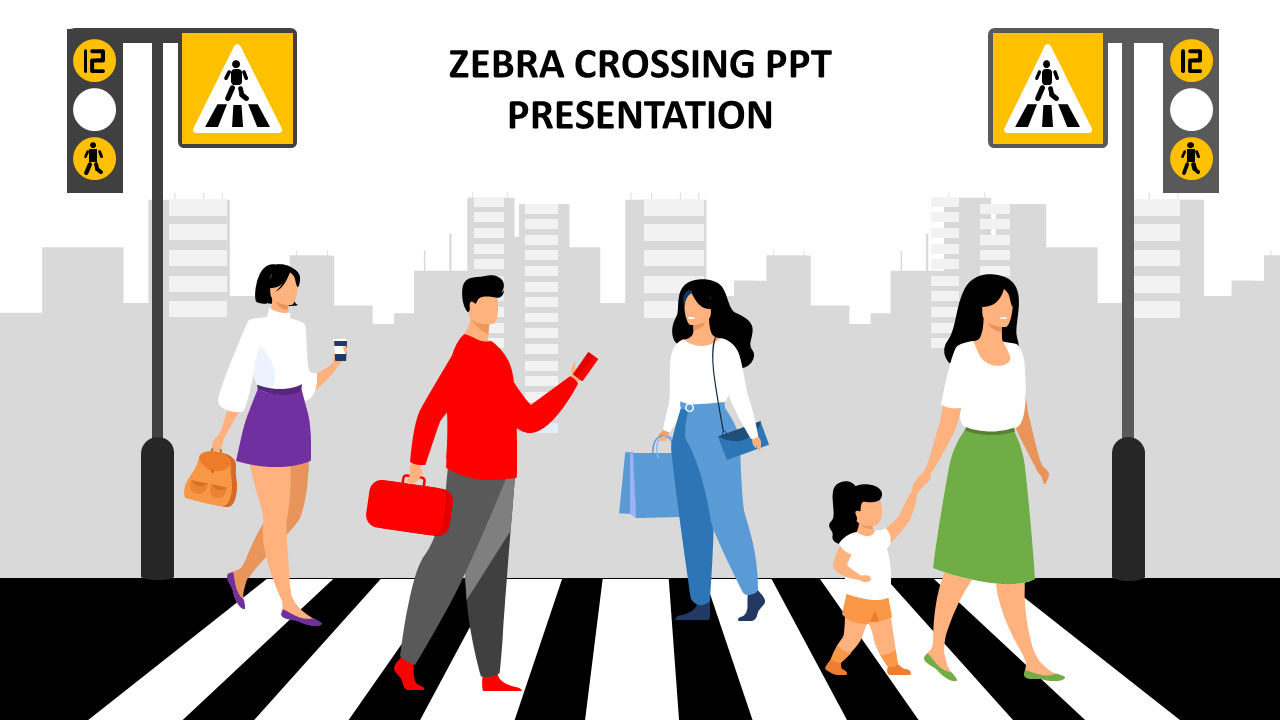 Exciting Zebra Crossing PPT Presentation Templates
