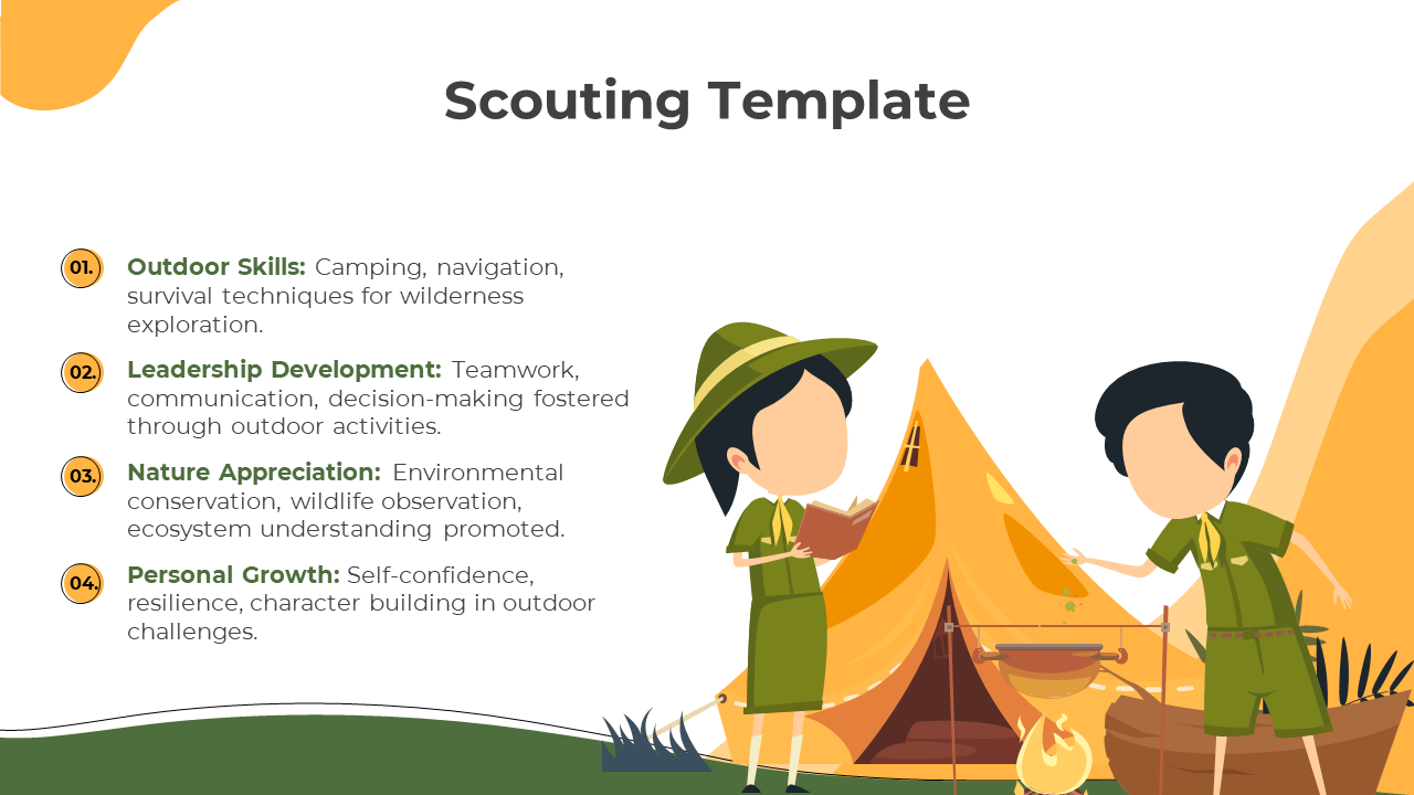Predesigned Scouting PowerPoint And Google Slides Template