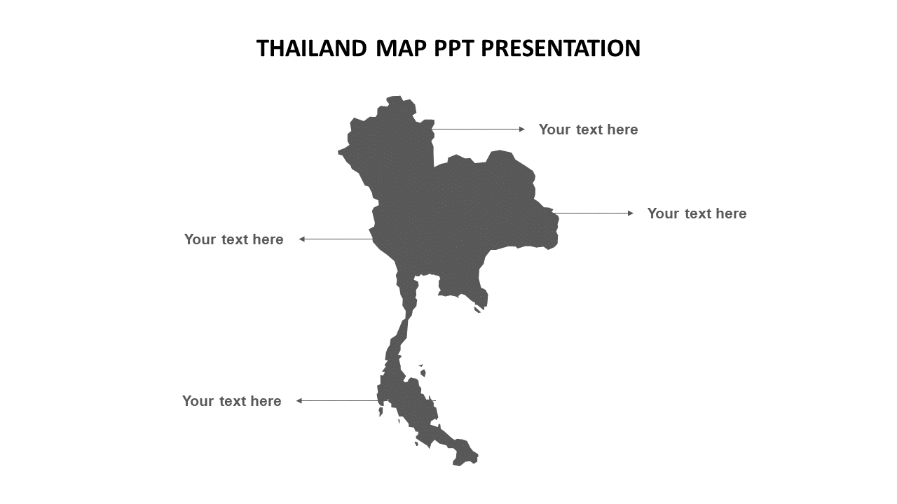 Thailand Map PPT Presentation Slide