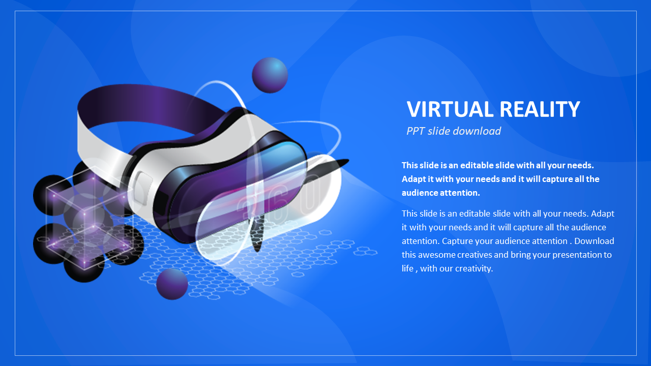 Best Virtual Reality PPT Slide Download Template Design
