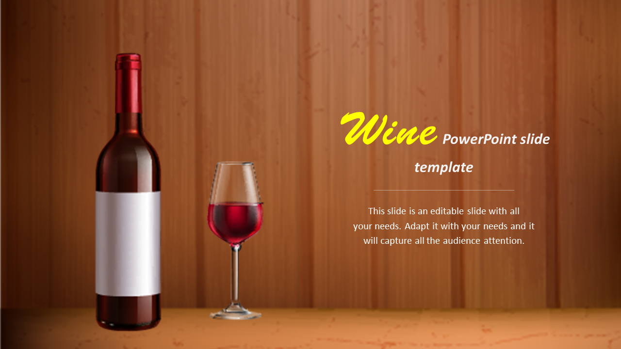 Wine PowerPoint Slide Template Presentation