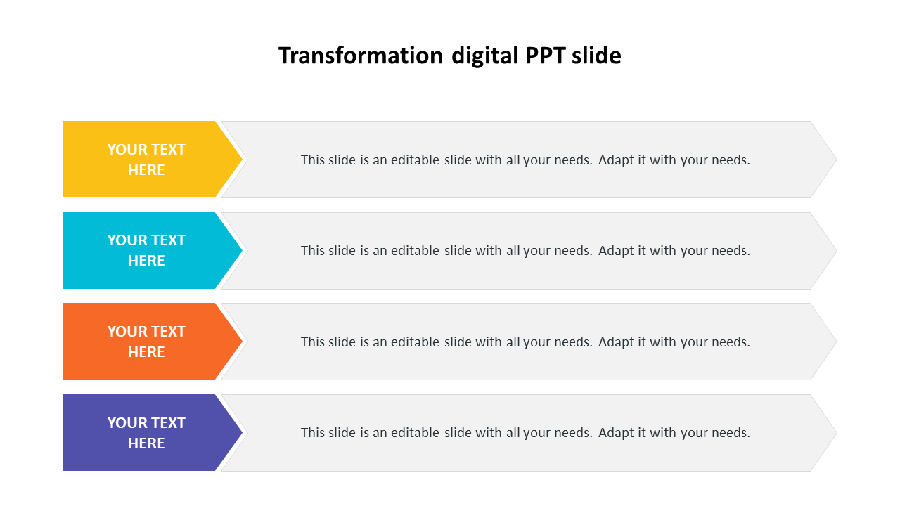 Simple Transformation Digital PPT Slide
