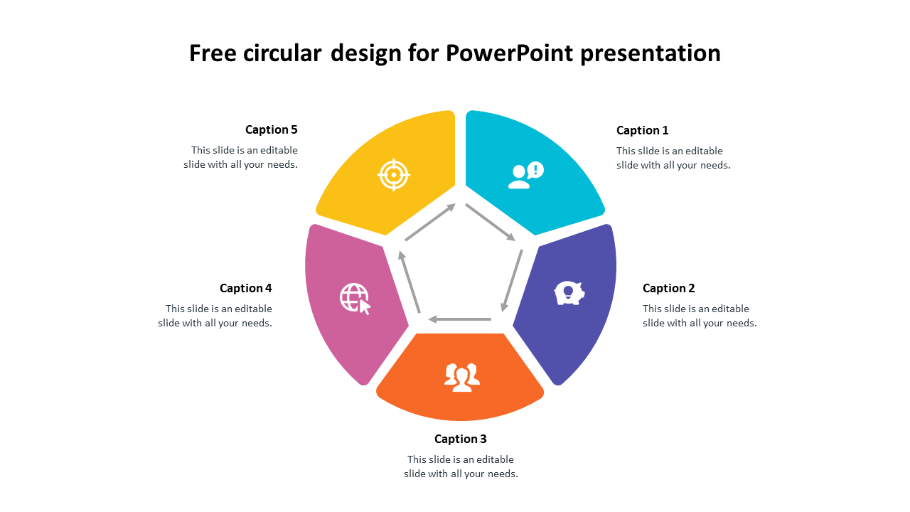 Free Circular Design For Powerpoint Presentation Model