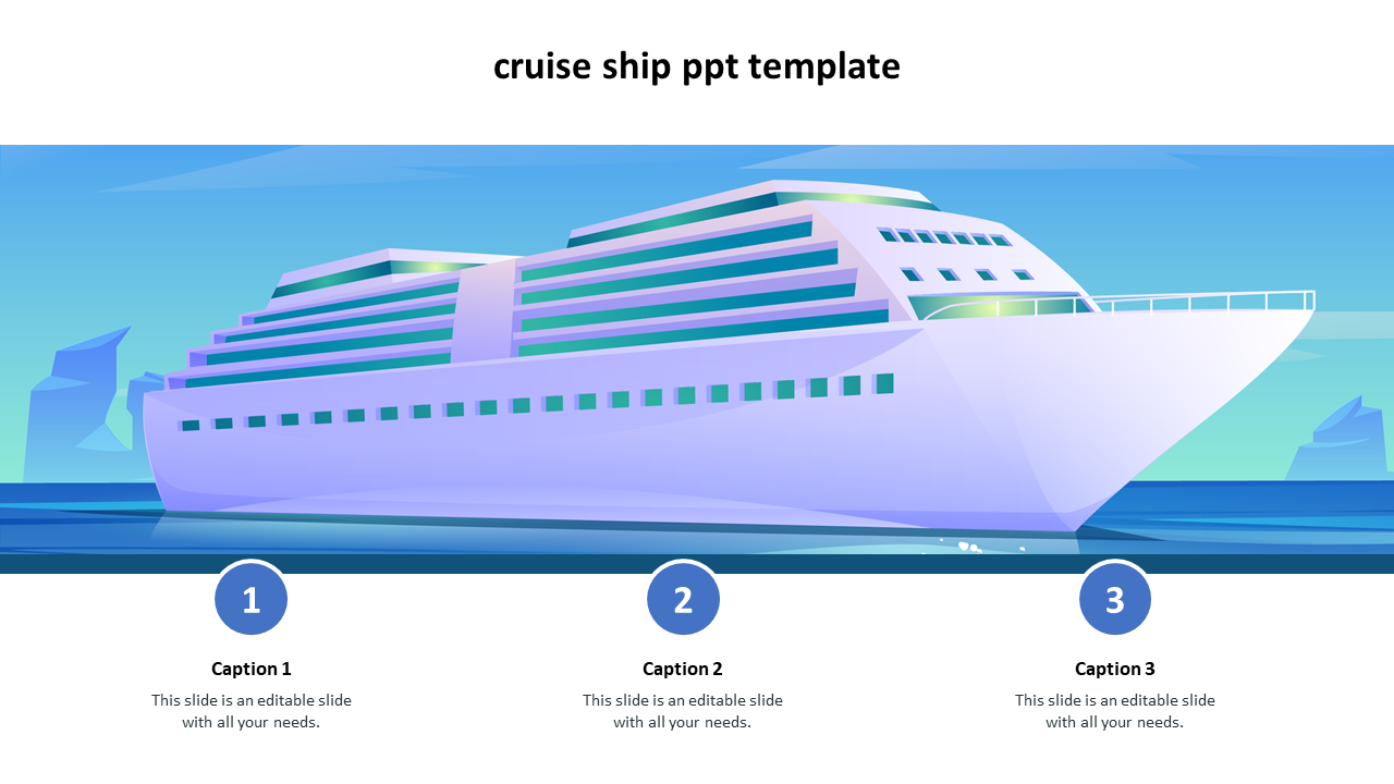 Stunning Cruise Ship PPT Template Presentation