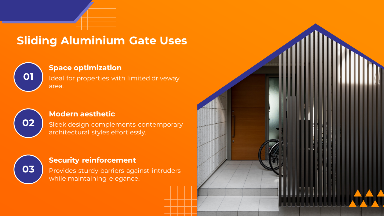 Free - Simple Sliding Aluminum Gate Design PPT And Google Slides