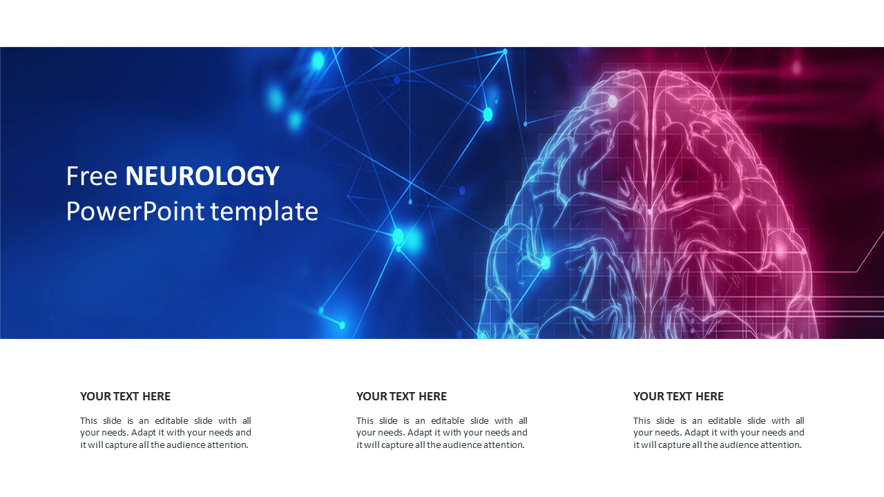 Free Neurology PowerPoint Template And Google Slides