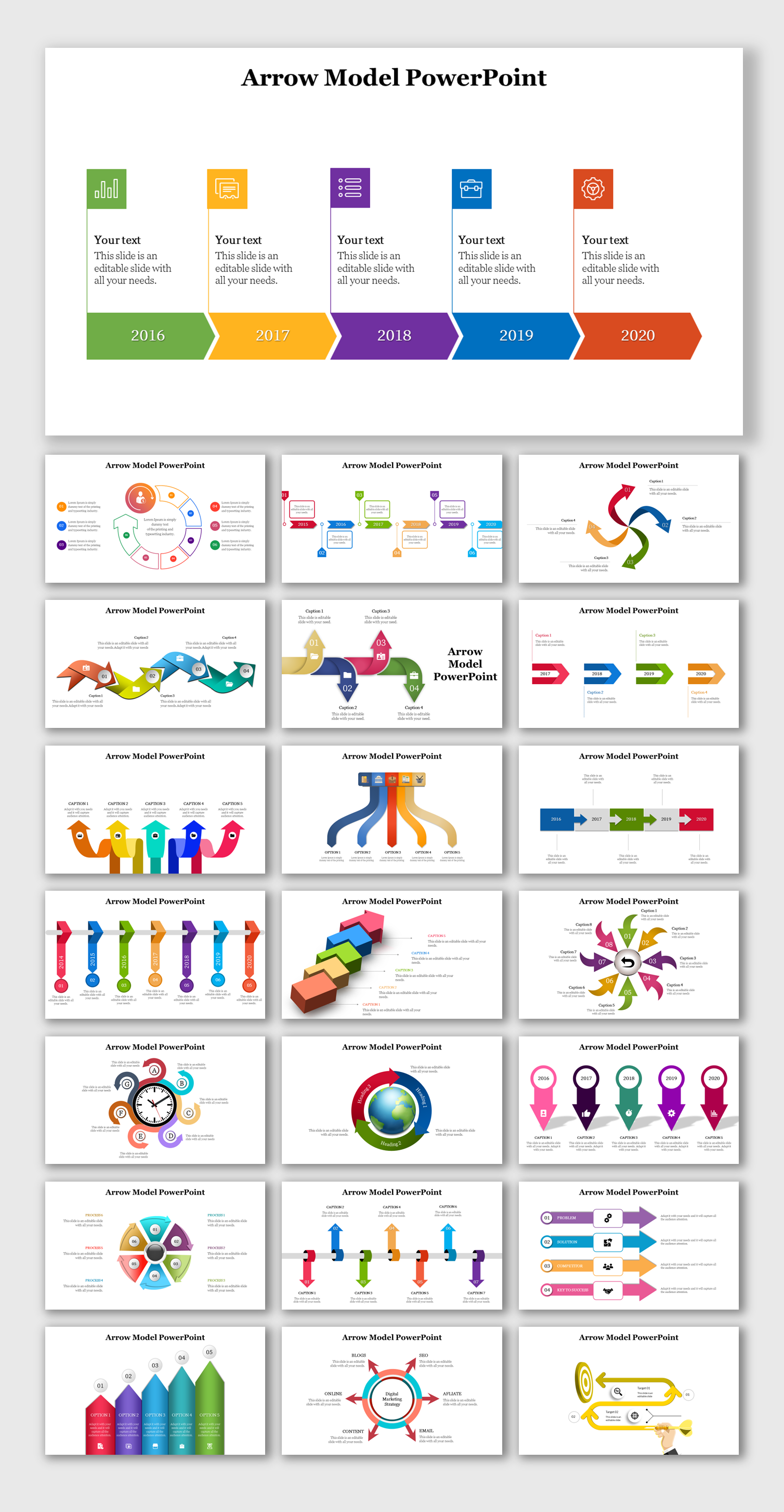 Get Now! Arrow PowerPoint And Google Slides Templates Design