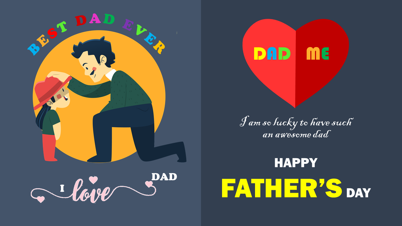 Modern Card For Fathers Day Presentation PowerPoint Design