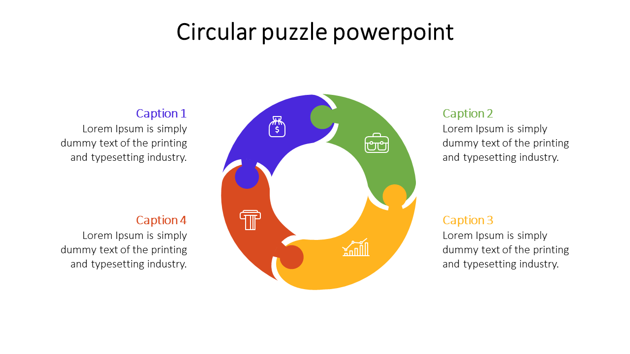 Best Circular Puzzle PowerPoint Template Presentation