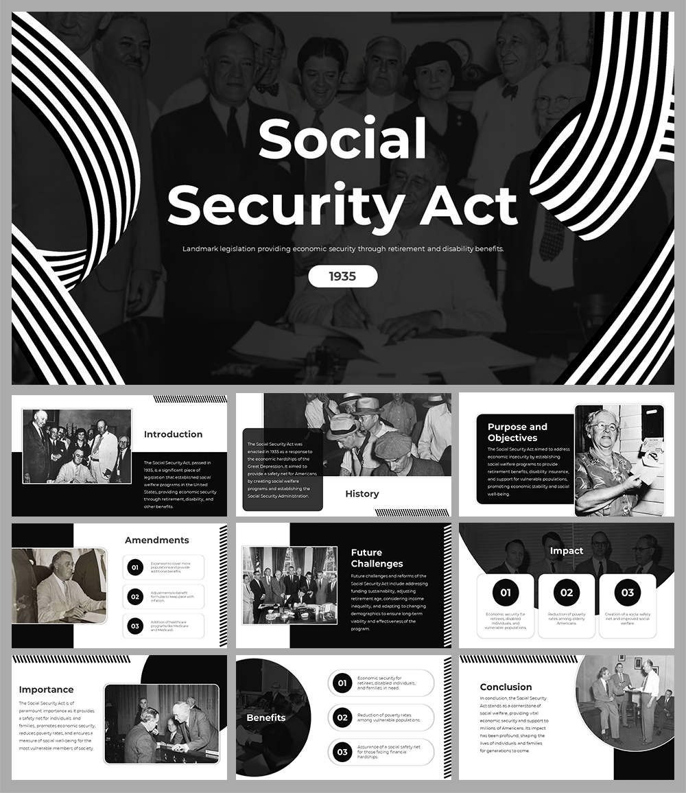 Social Security Act PPT And Google Slides Templates