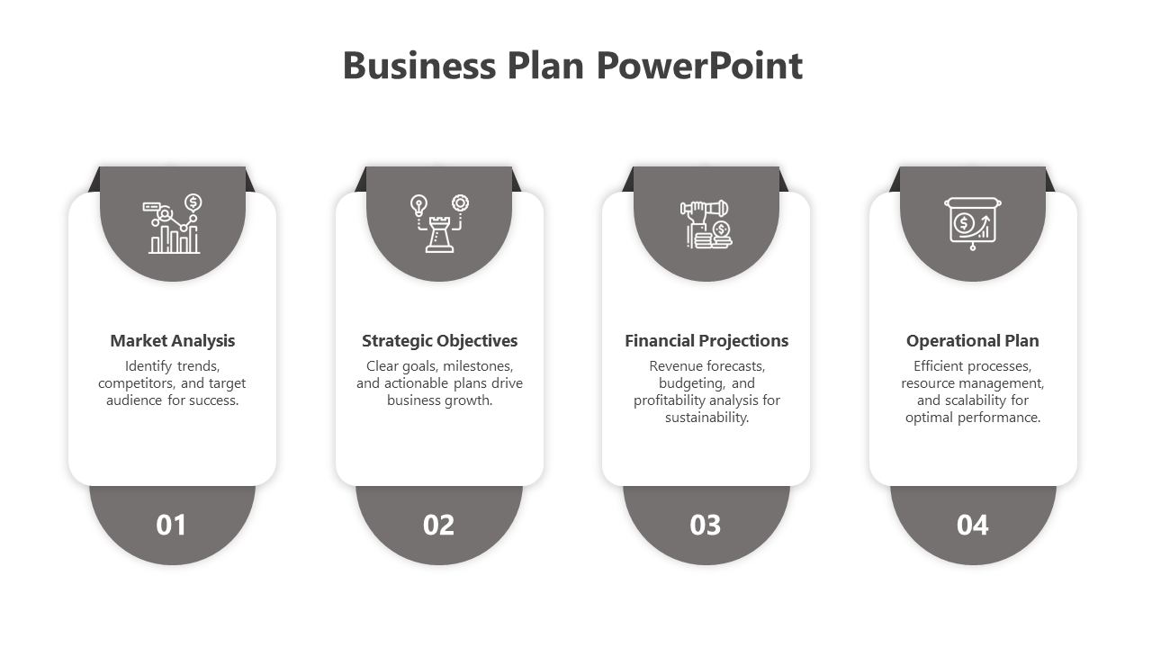 Business Plan PowerPoint-4-Gray