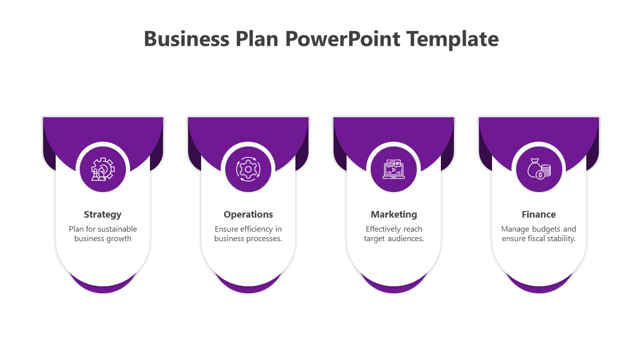 Elegant Purple Color Business Plan PPT And Google Slides
