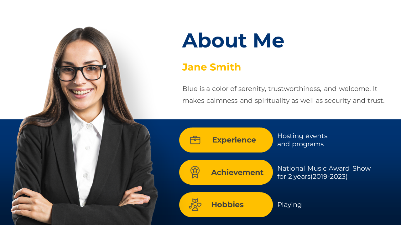 Elegant About Me PowerPoint And Google Slides Template 