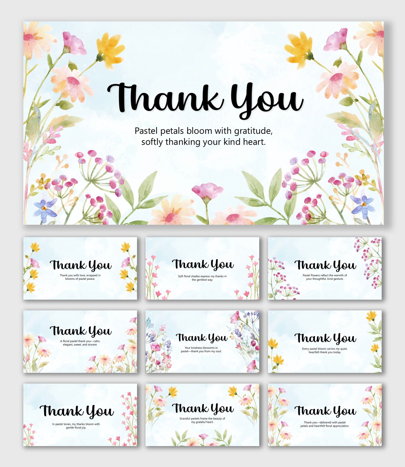 Floral Theme Thanks For PowerPoint And Google Slides