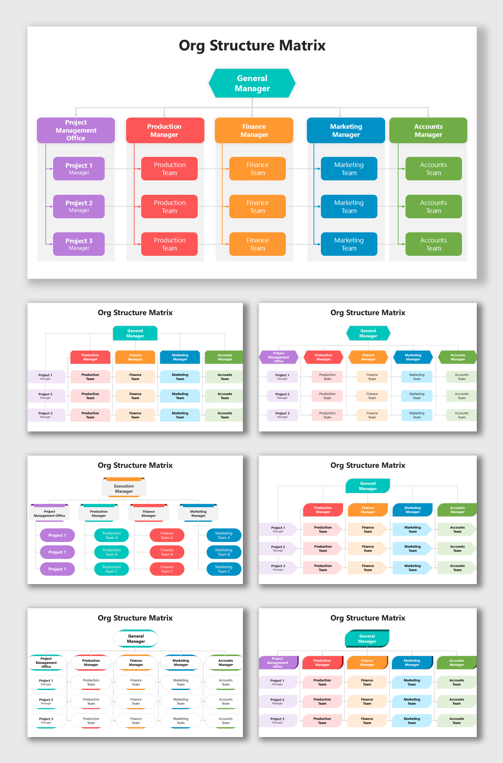 Download This Org Structure Matrix PowerPoint Presentation