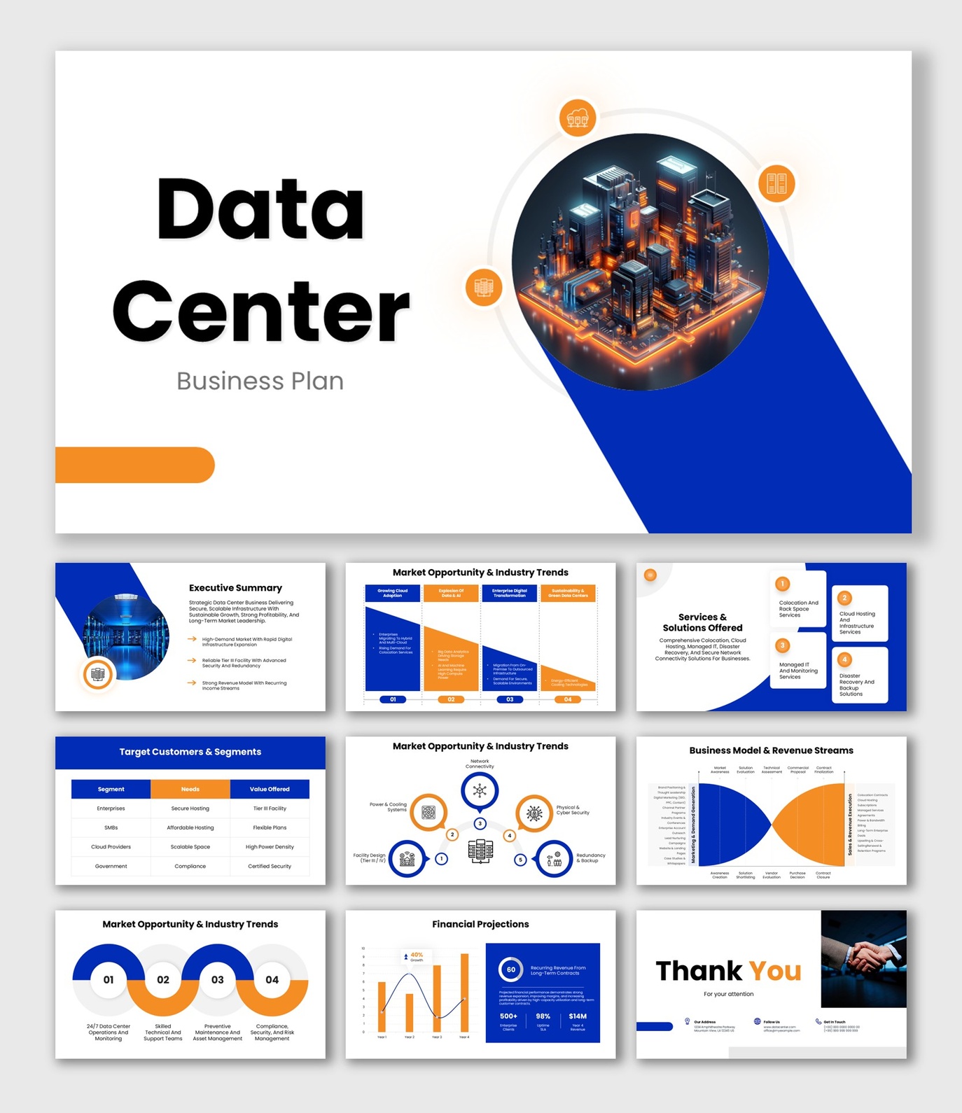 The Data Center Business Plan PowerPoint Presentation