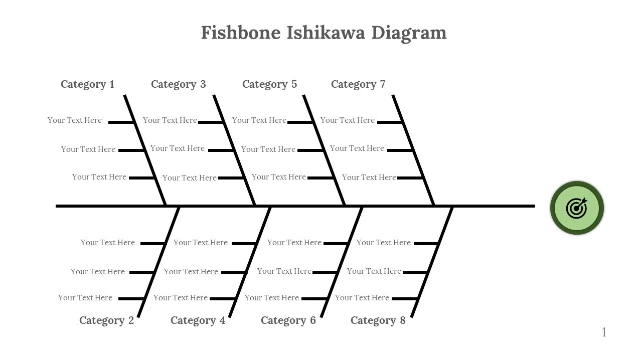 Fishbone PowerPoint-Green