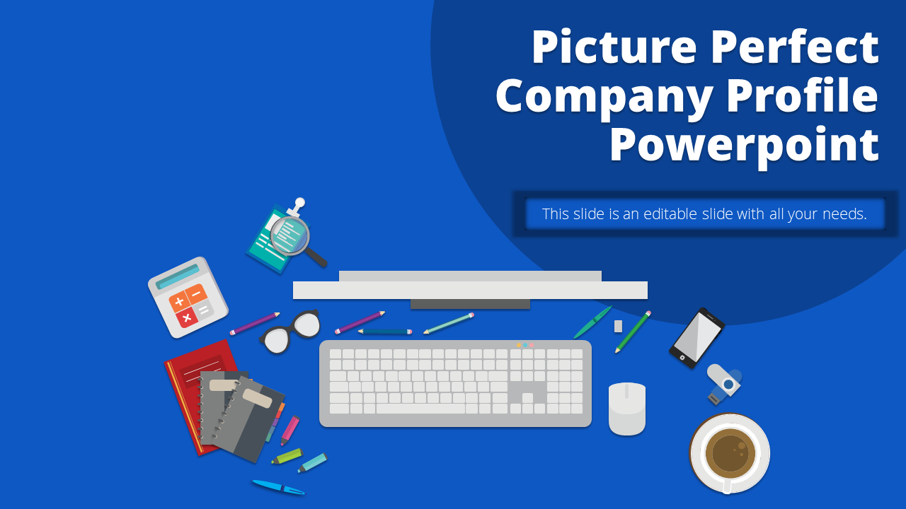 Company Profile Template Powerpoint - Blue