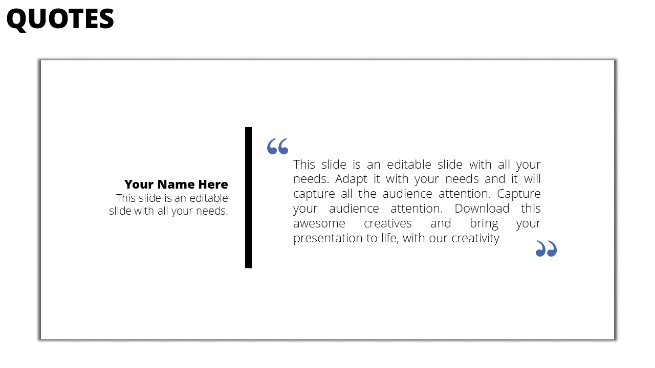 Buy PowerPoint Quote Template Presentation With Textbox