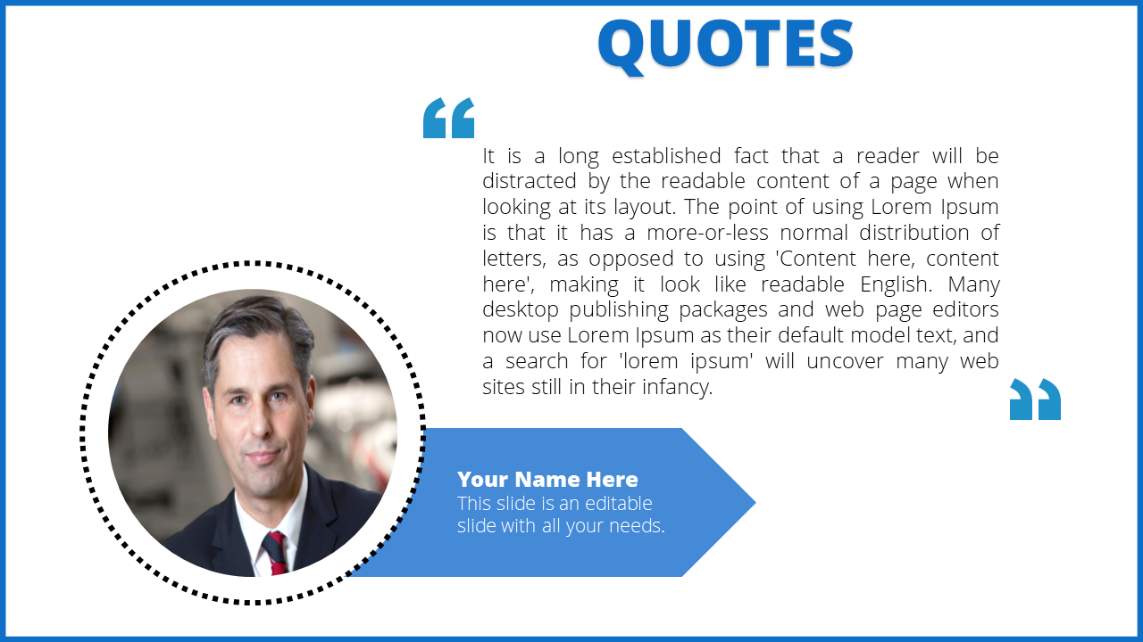 Attractive PowerPoint Quote Template Presentation Design