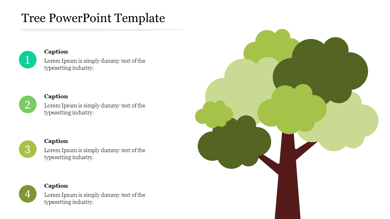 Creative Tree PowerPoint Template Slide