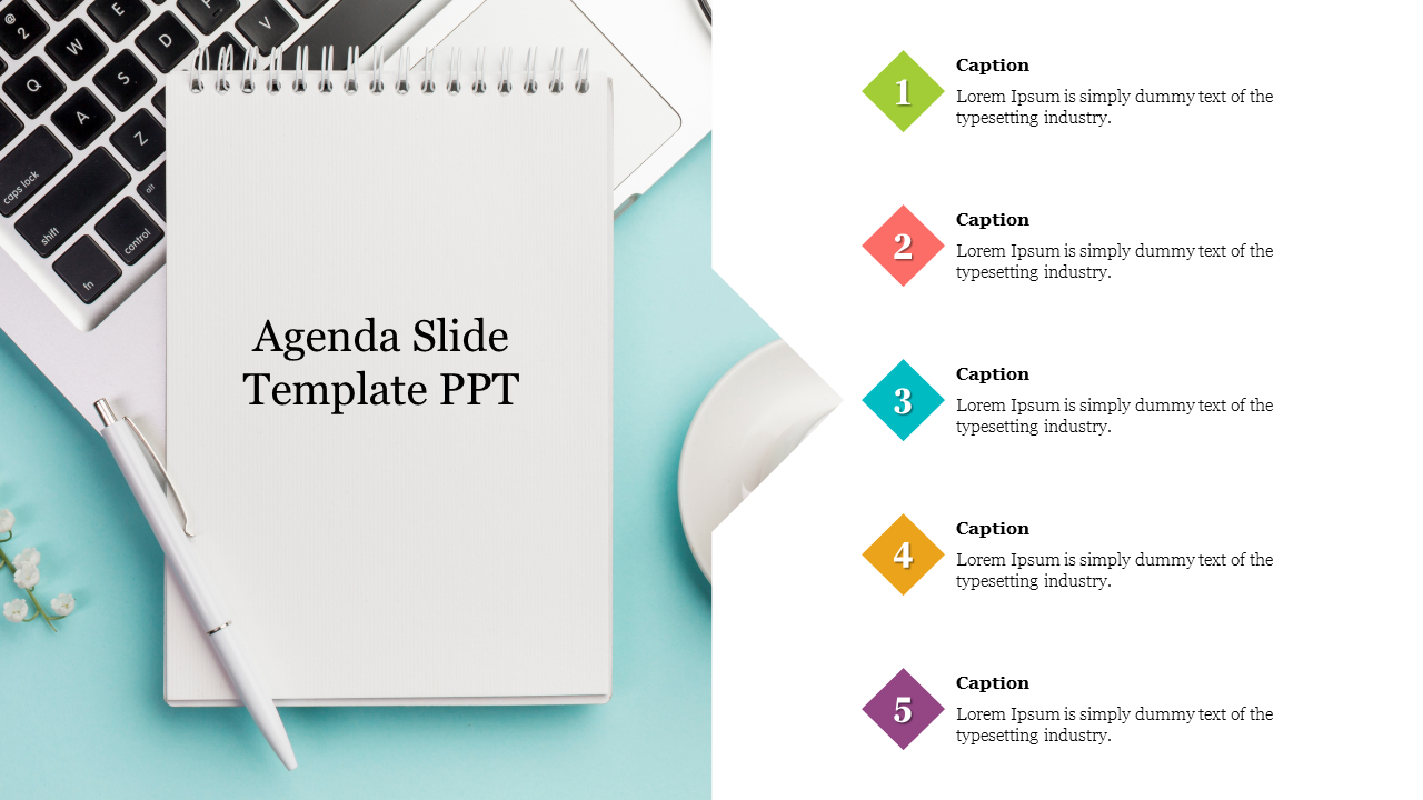 Editable Agenda Slide Template PPT For Presentation