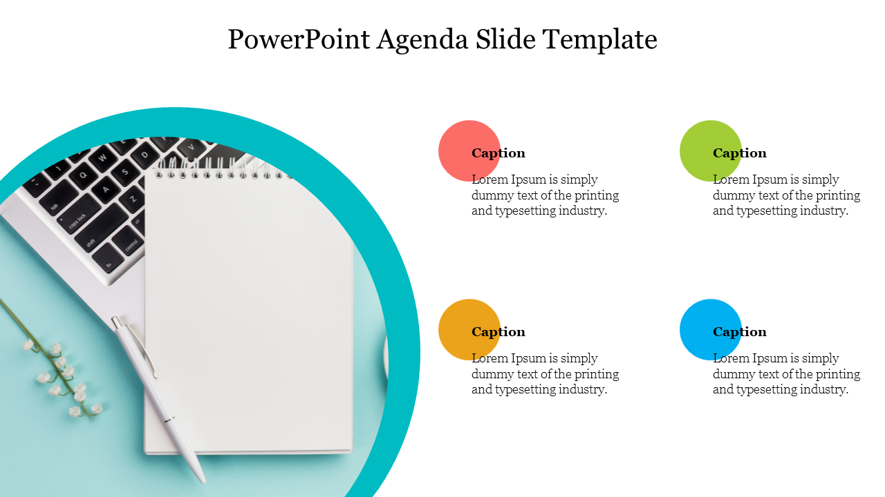 Editable PowerPoint Agenda Slide Template