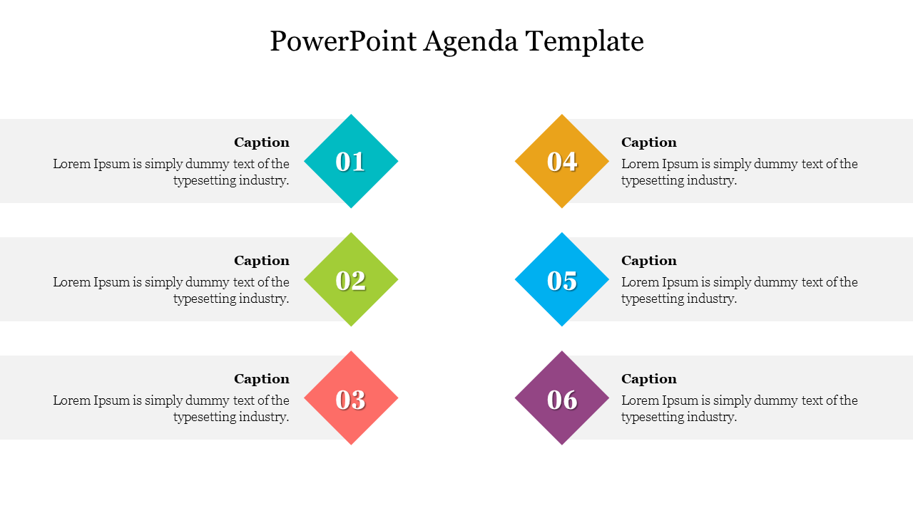 Creative Agenda Images For Presentation Template Design