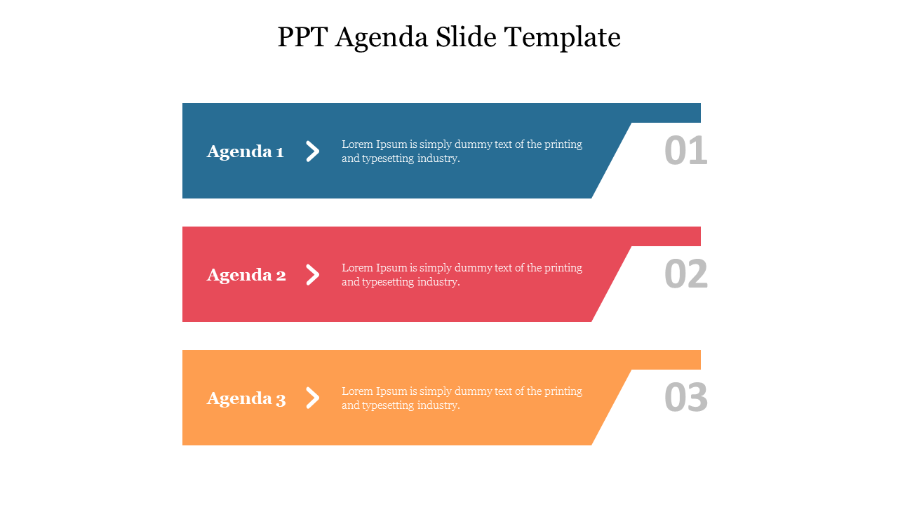 Editable PPT Agenda Slide Template