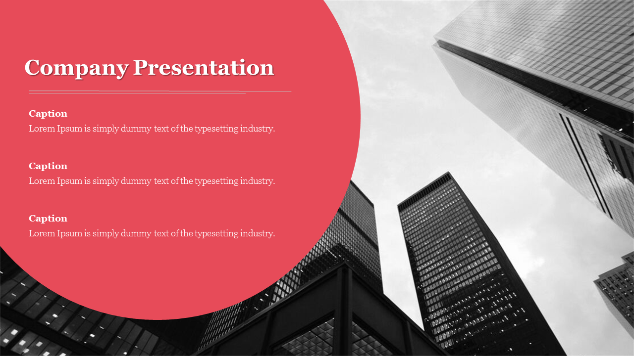 Free - Editable Company Presentation Slide