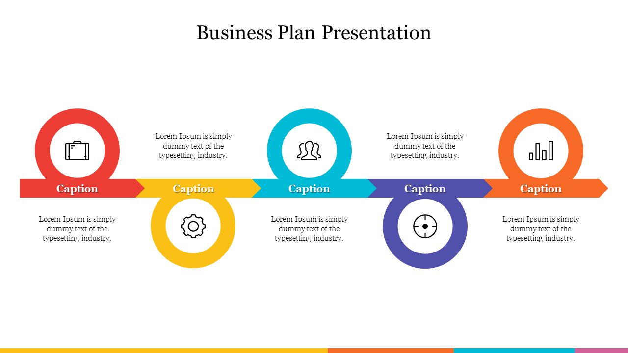 Business Plan Presentation With Multi Shapes