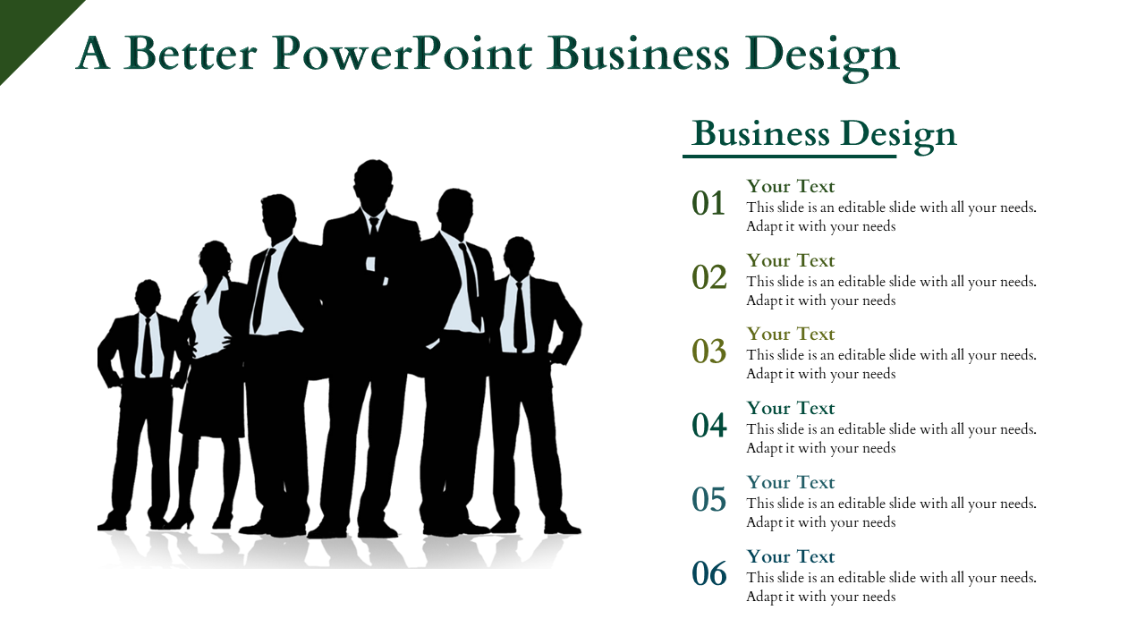 PowerPoint Business Design Template With Business Executives