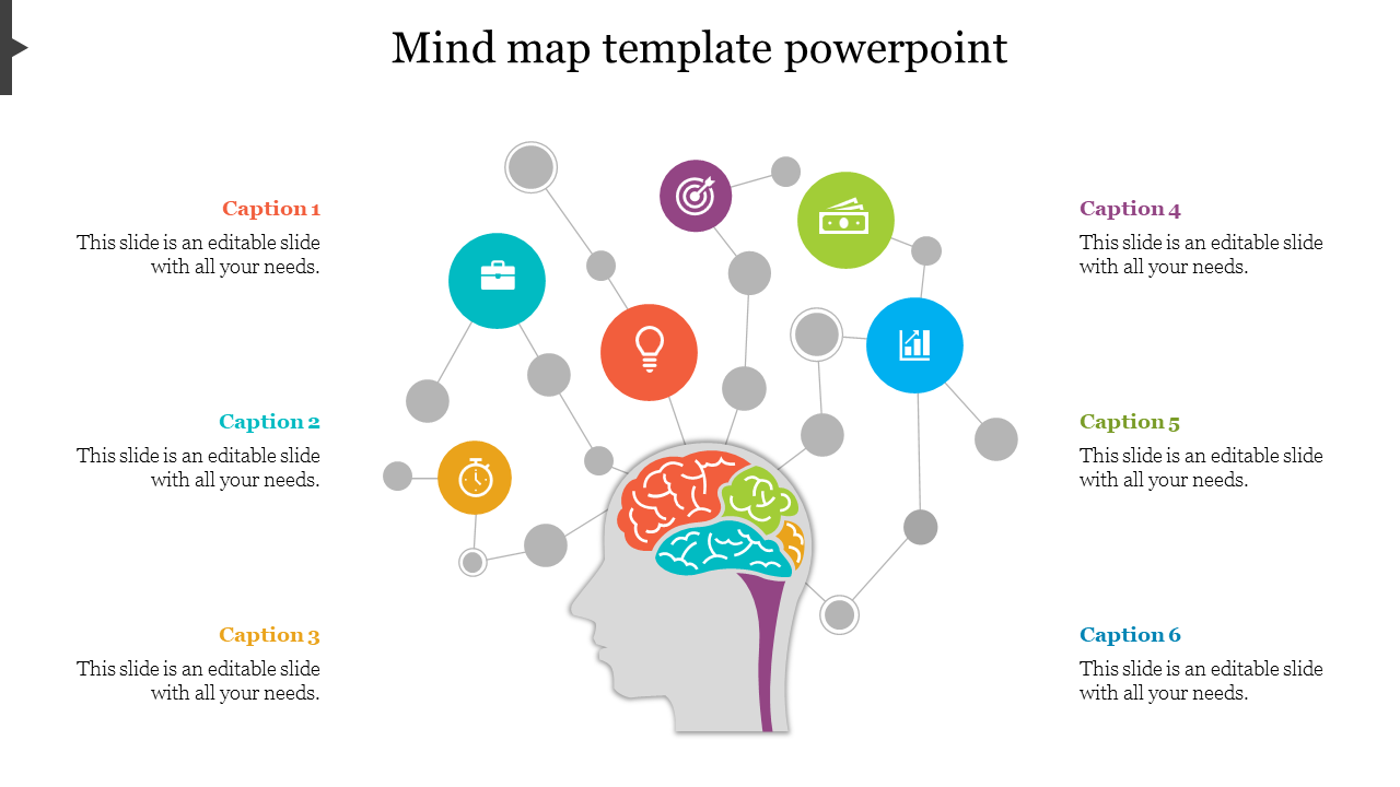 Editable Mind Map Template PowerPoint Slide Presentation