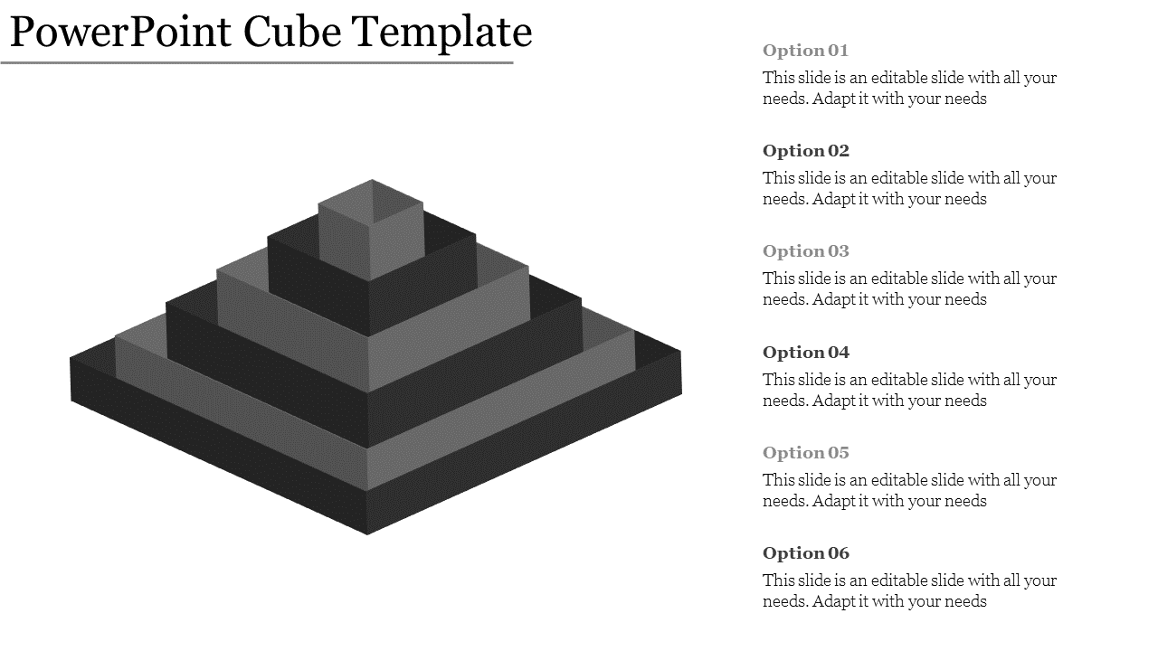 PowerPoint Cube Template-6-Gray