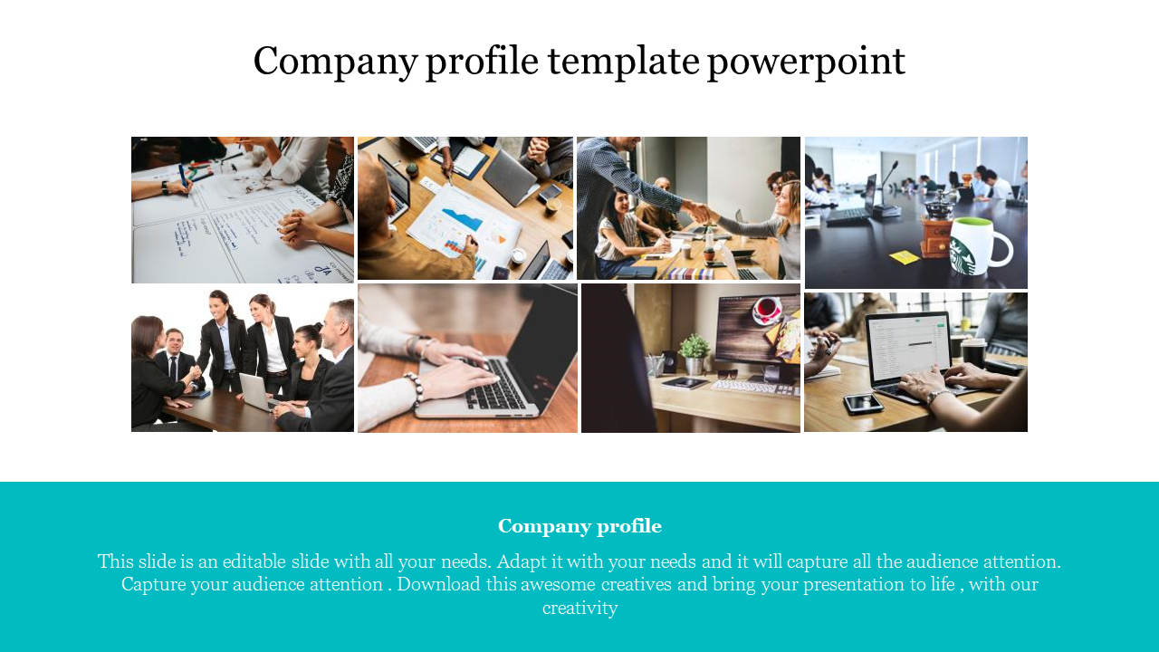 Horizontal Company Profile Template PowerPoint and Google Slides