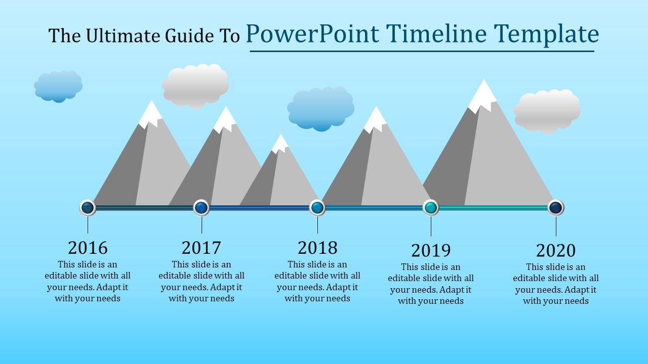 Innovative PowerPoint Timeline Template-Five Nodes