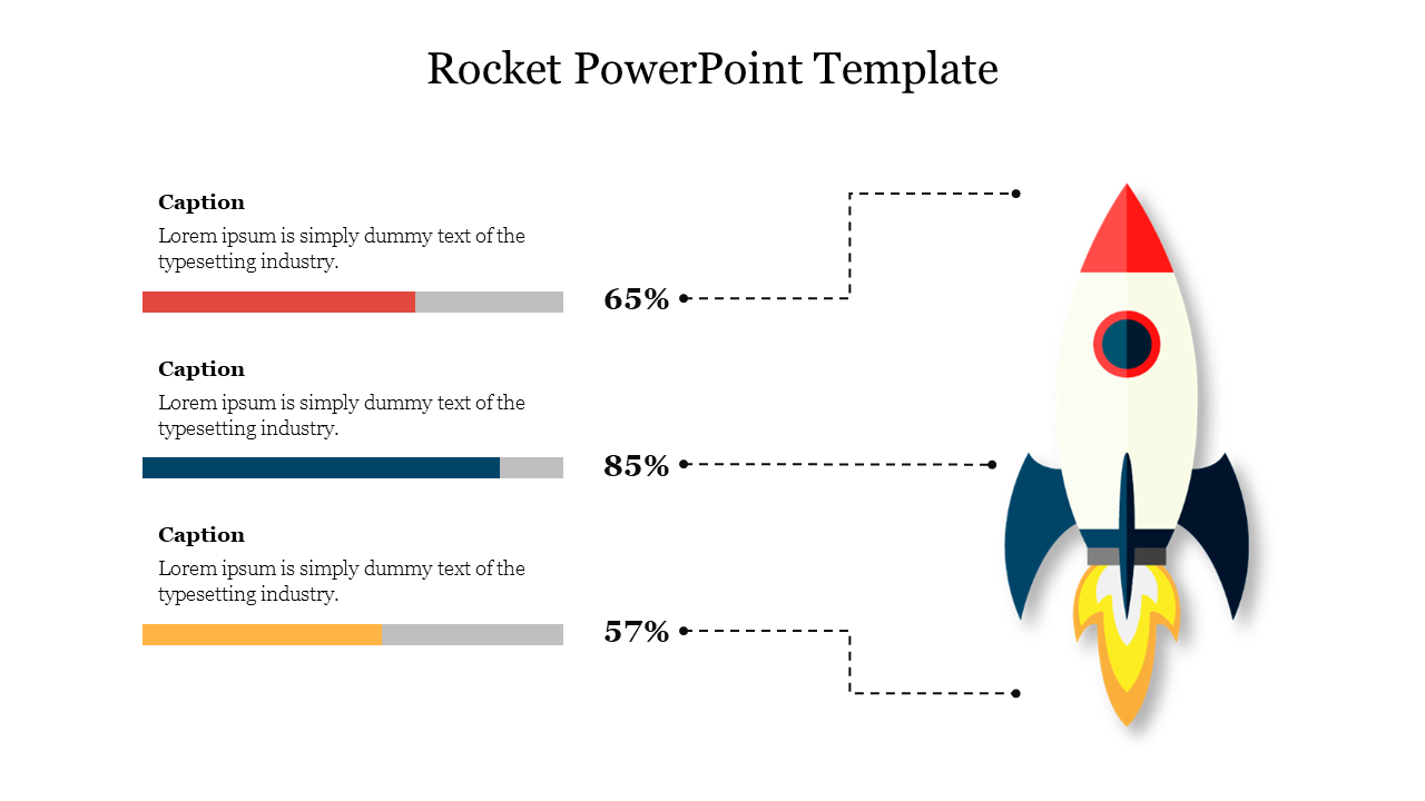 Leave an Everlasting Rocket PowerPoint Template Slides