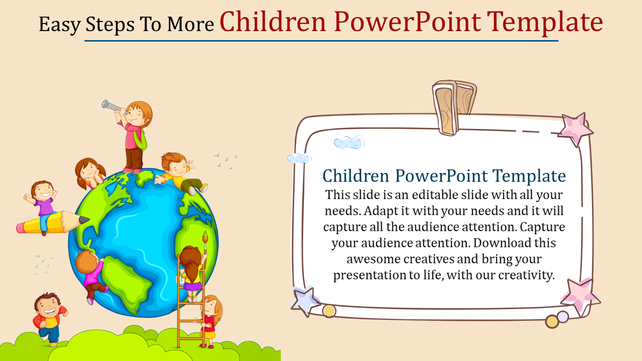 Free - Children Powerpoint Template - Global Design With Fairy Tale Powerpoint Template