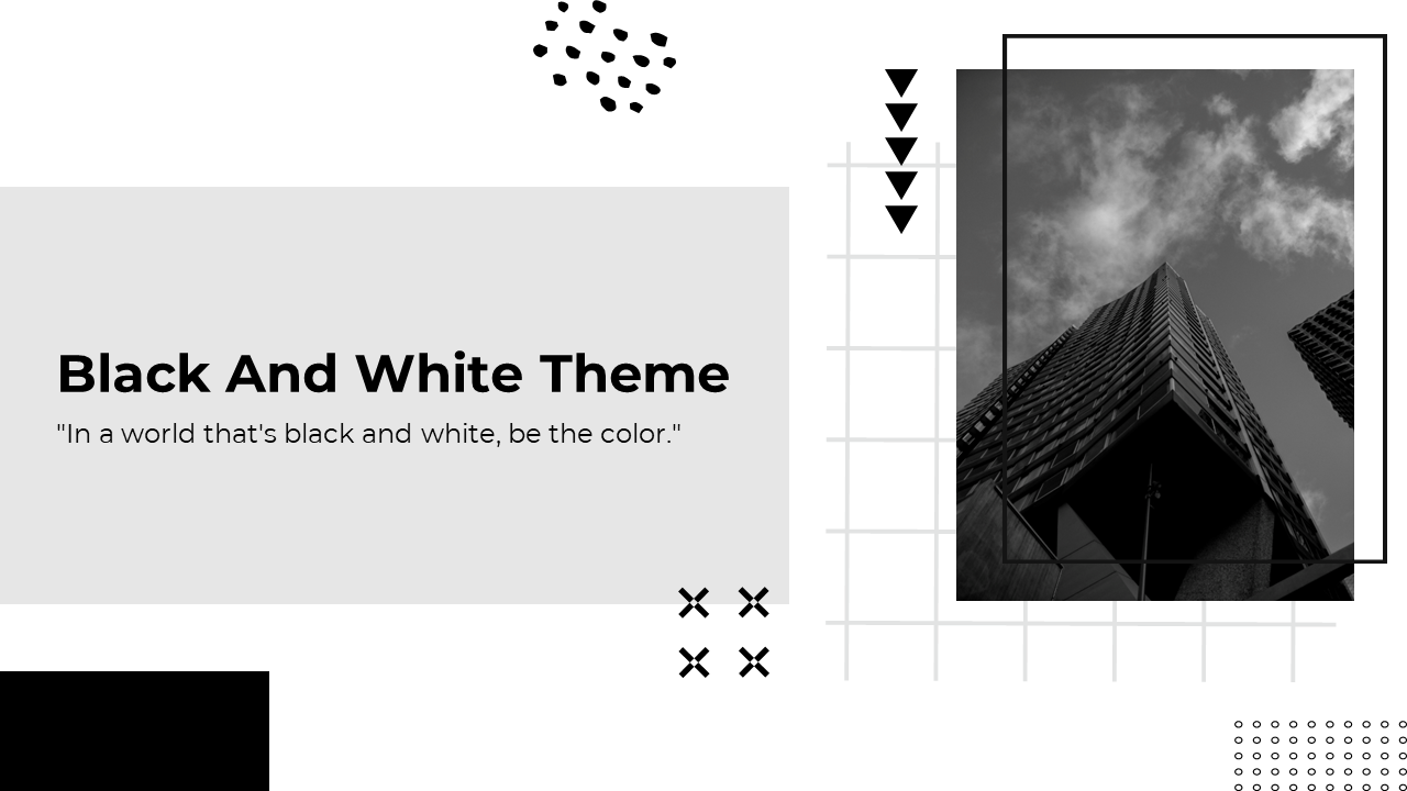 Black And White PowerPoint Template