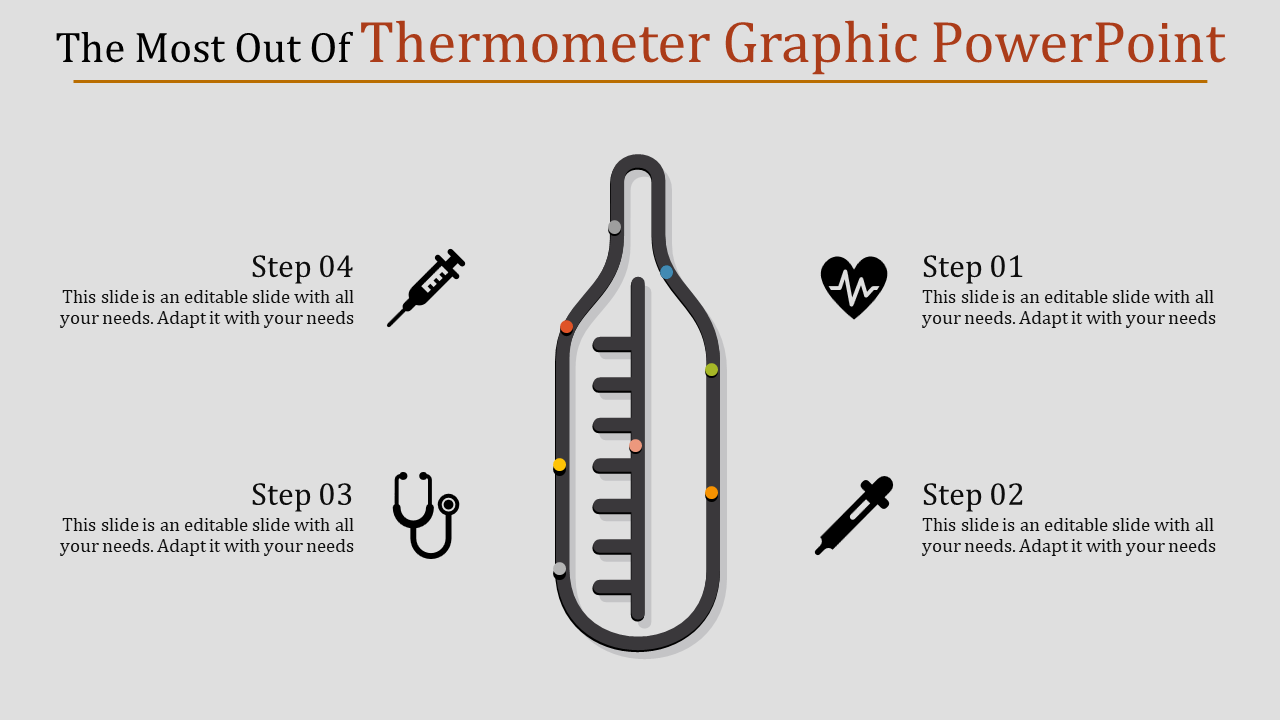 Medical Related Thermometer Graphic Powerpoint Slideegg