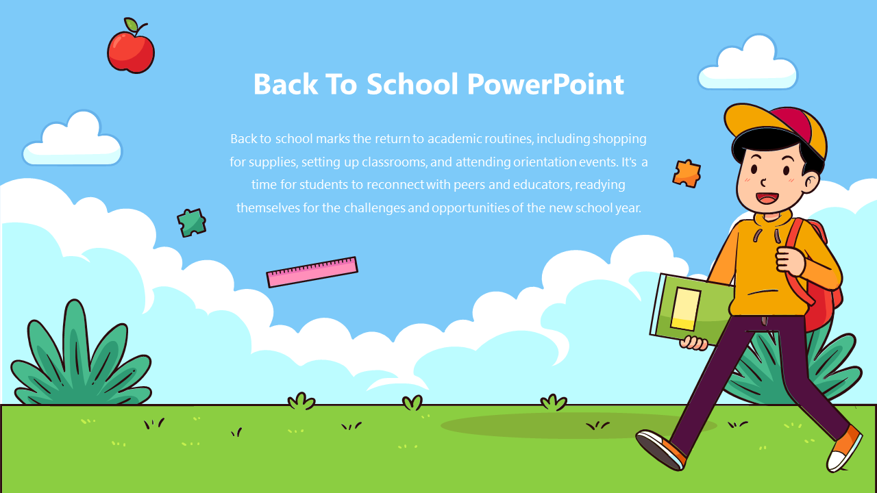 Free - Striking Back To School PPT And Google Slides Template