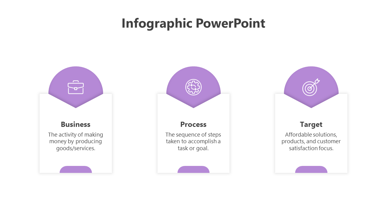 Infographic PPT And Google Slides With Purple Color Themed