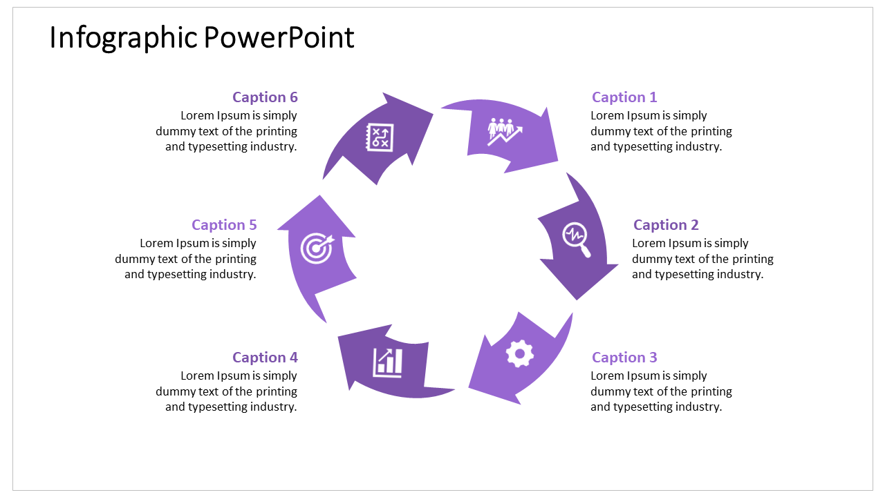 Awesome Infographic PowerPoint Template with Six Nodes