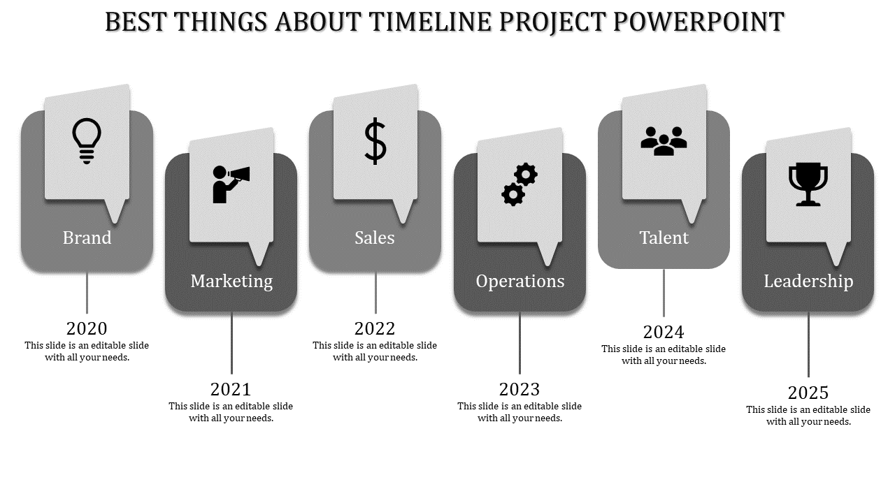Purple timeline with arrows and circular icons for stages Idea, Analysis, Time, Process, Target, and Profit.
