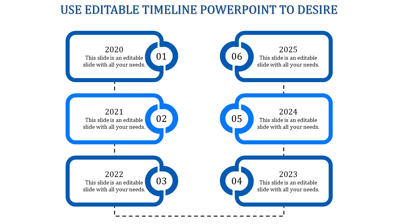 Editable Timeline PowerPoint for Tailored Presentations